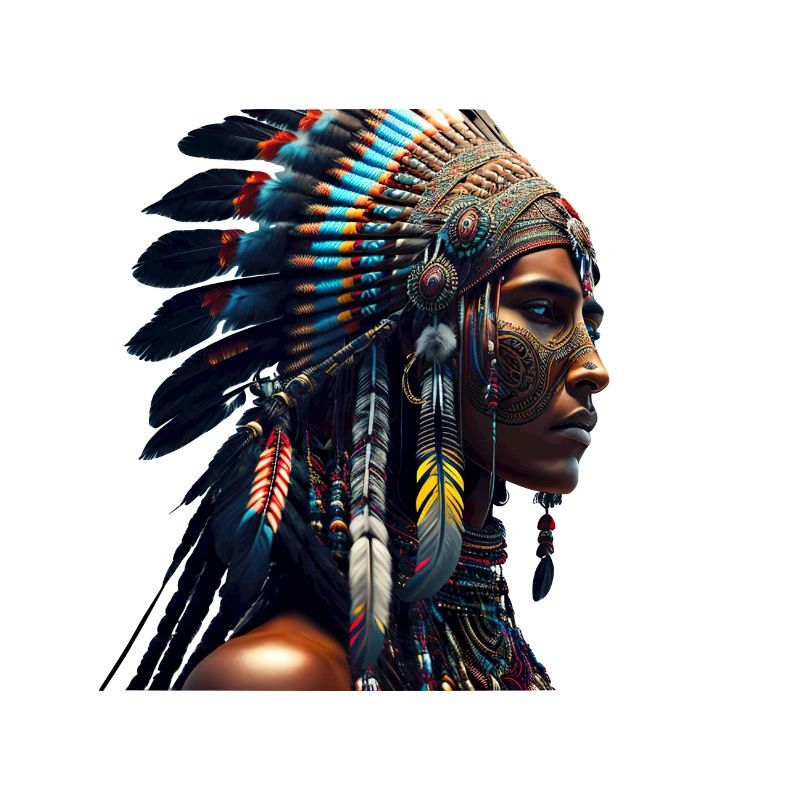 Indianer mit Kopfschmuck