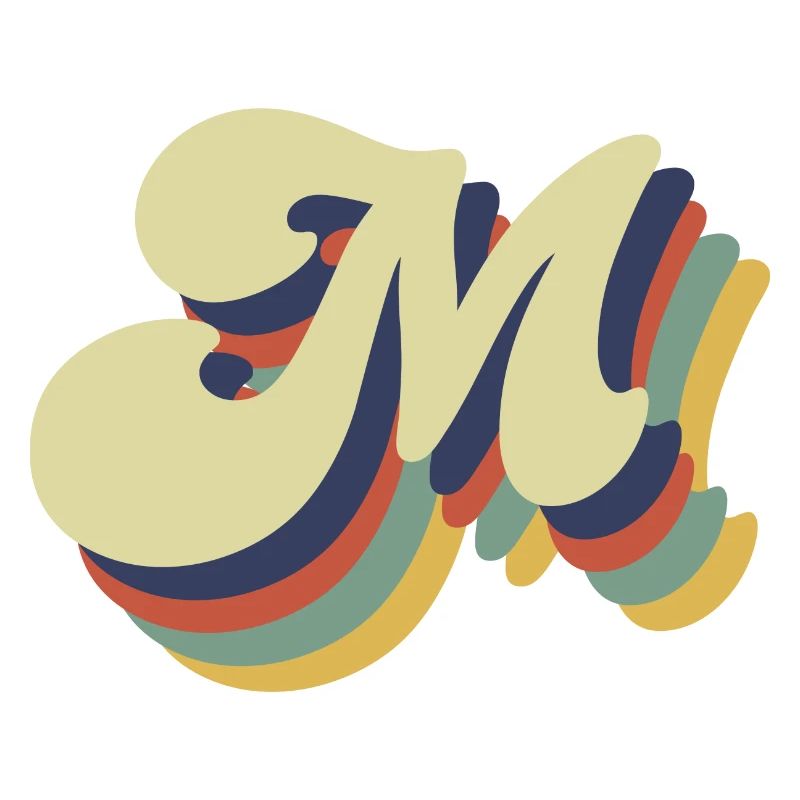 Retro M Buchstabe