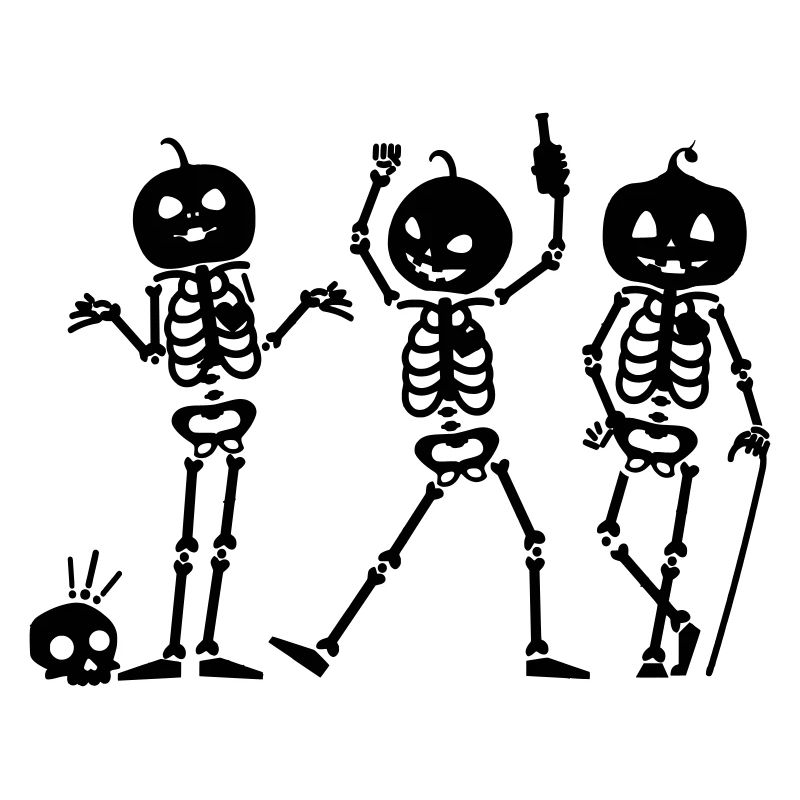Halloween Skelette Schwarz