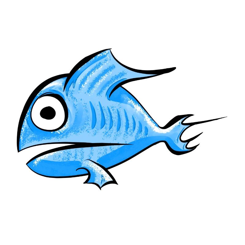 Fisch blau