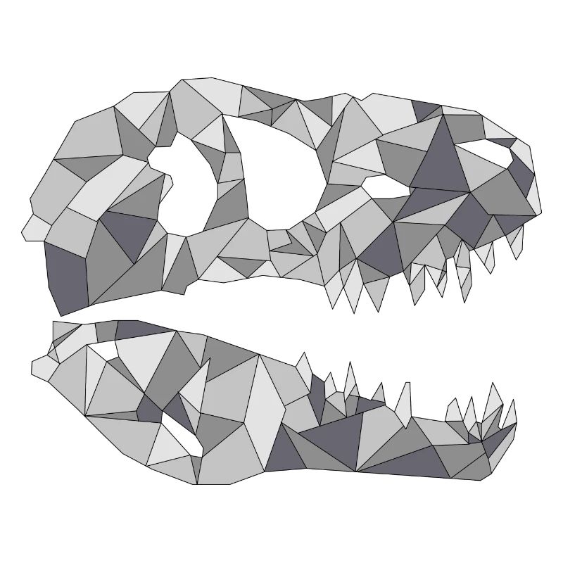 GEOMETRISCHER DINOSAURIERSCHÄDEL