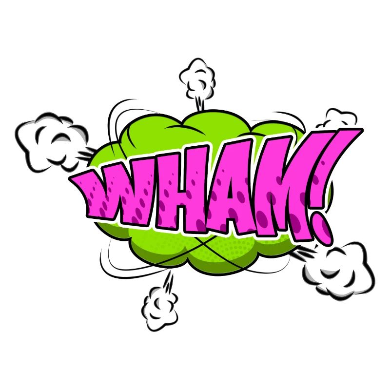 Wham! Comic Style Bubble Graffiti Lettering
