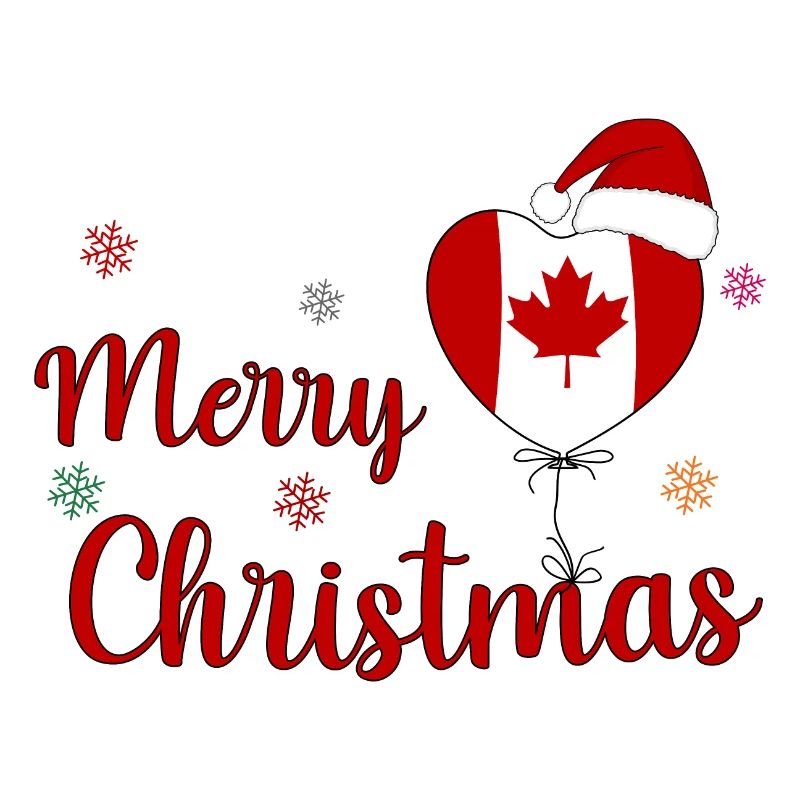 Joyoux Noël Drapeau Canada Coeur