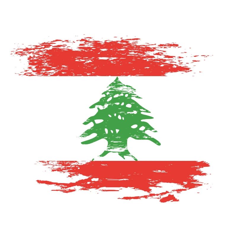 Libanon Flagge used