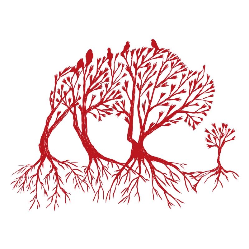 Wald-Wisent in rot