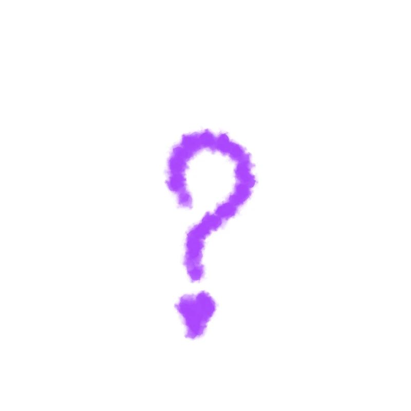 Fragezeichendesign lila