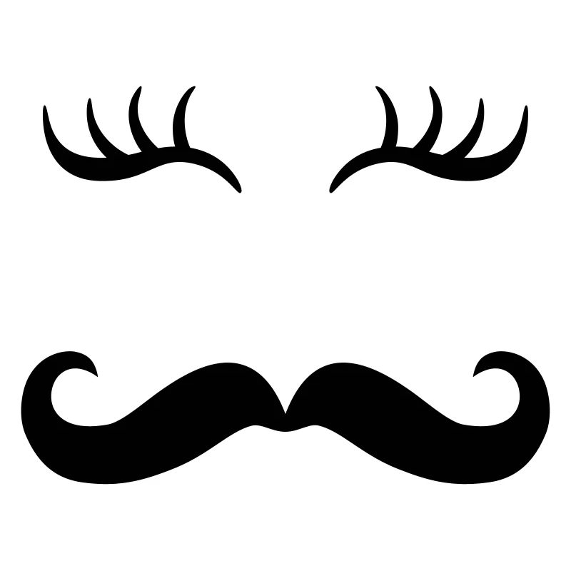 Moustache & eyelashes