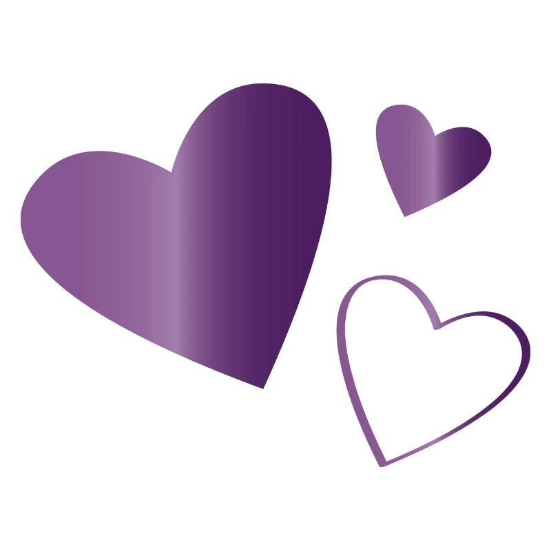 Herzen Amethyst lila