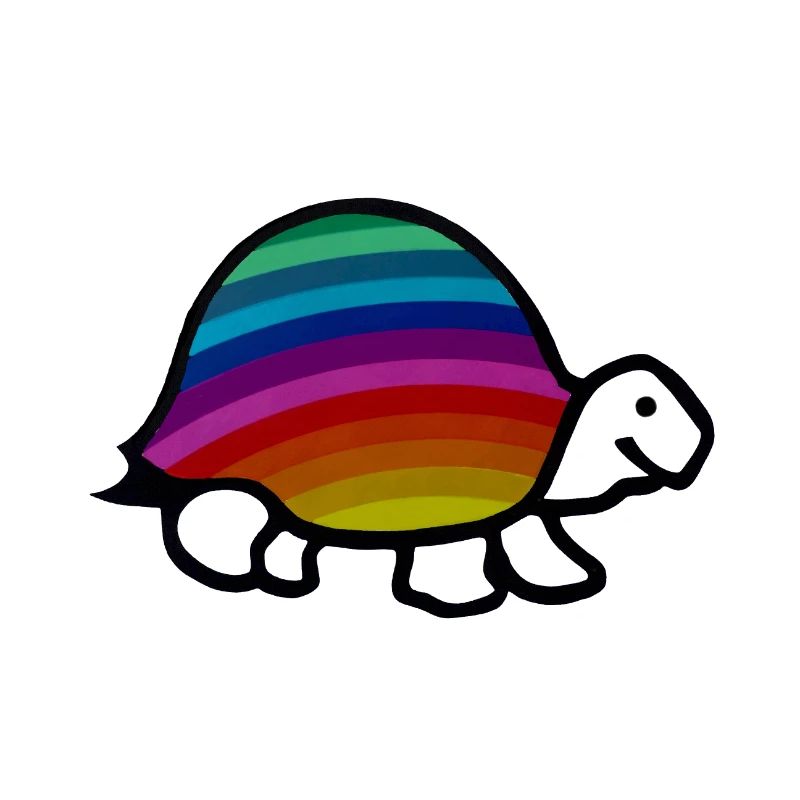 Fröhliche Regenbogen Schildkröte