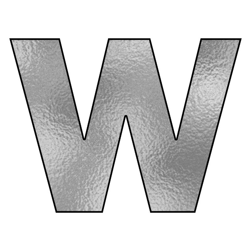 Lettera W Argento