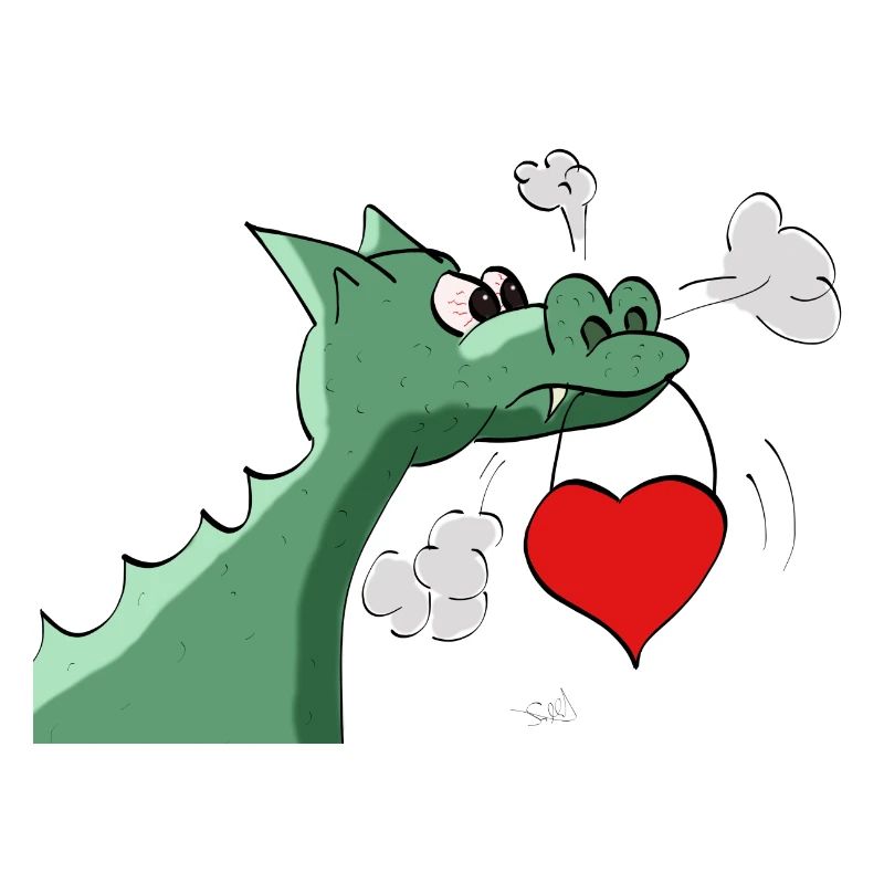 Drache mit Herz