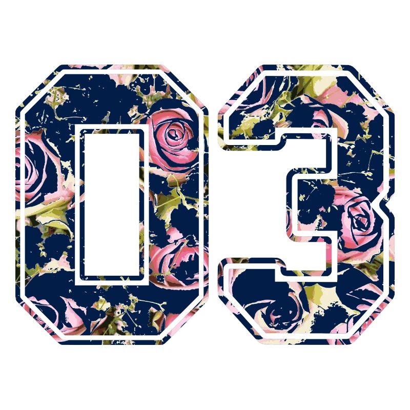 Nummer 03 Rosenmuster