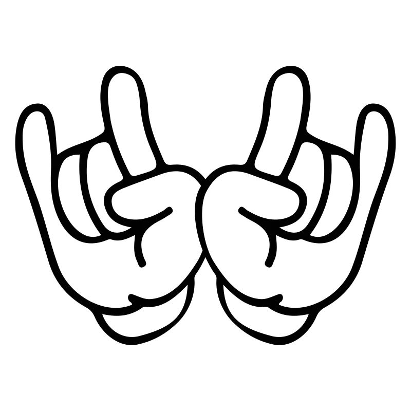 hands rock symbol