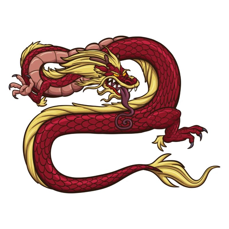 Roter chinesischer Drache