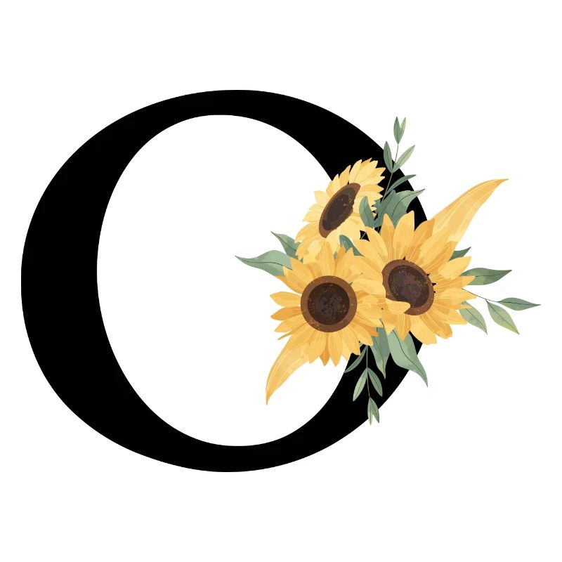 Sonnenblume Blumenbuchstabe O