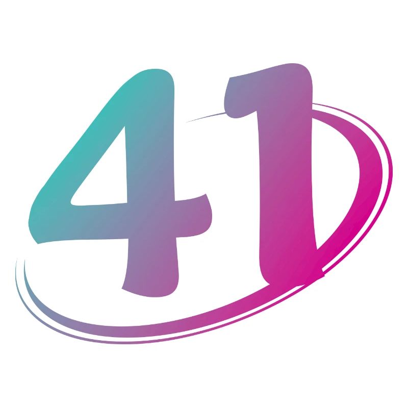 Nummer 41 mehrfarbig