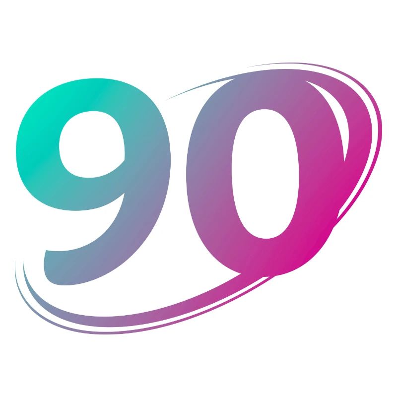 Nummer 90 mehrfarbig
