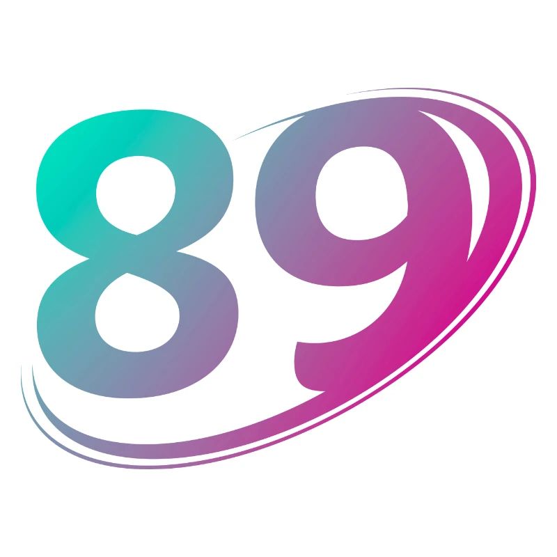 Numéro 89 multicolore
