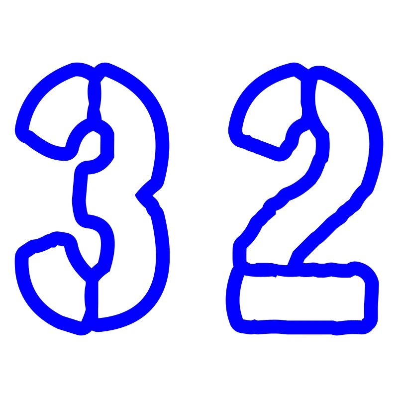 32 Zahl Symbol
