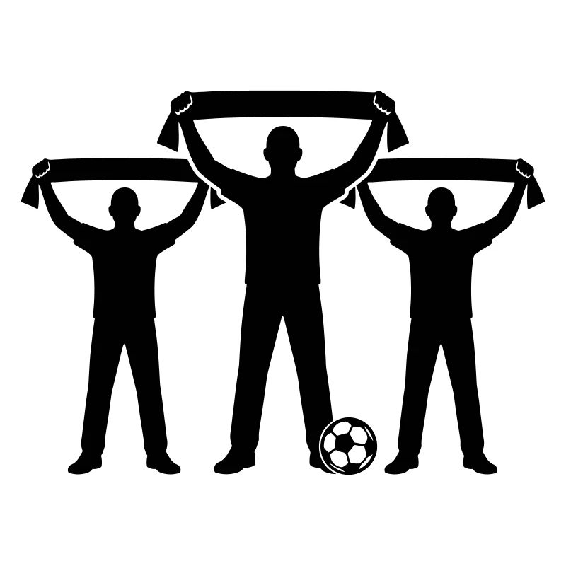 Fussball Fan Silhouette