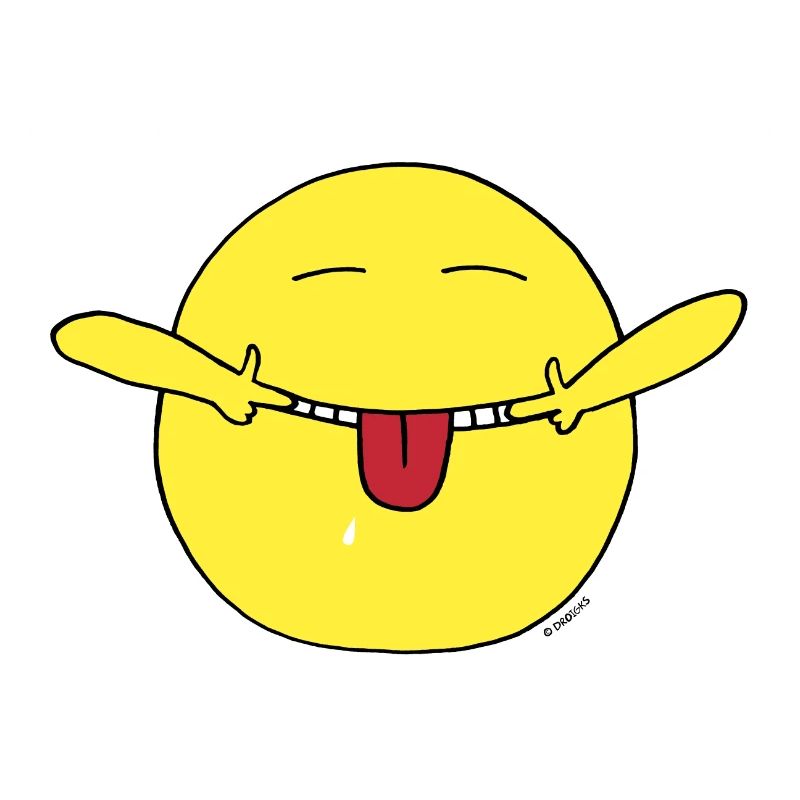 smiley zeigt zunge