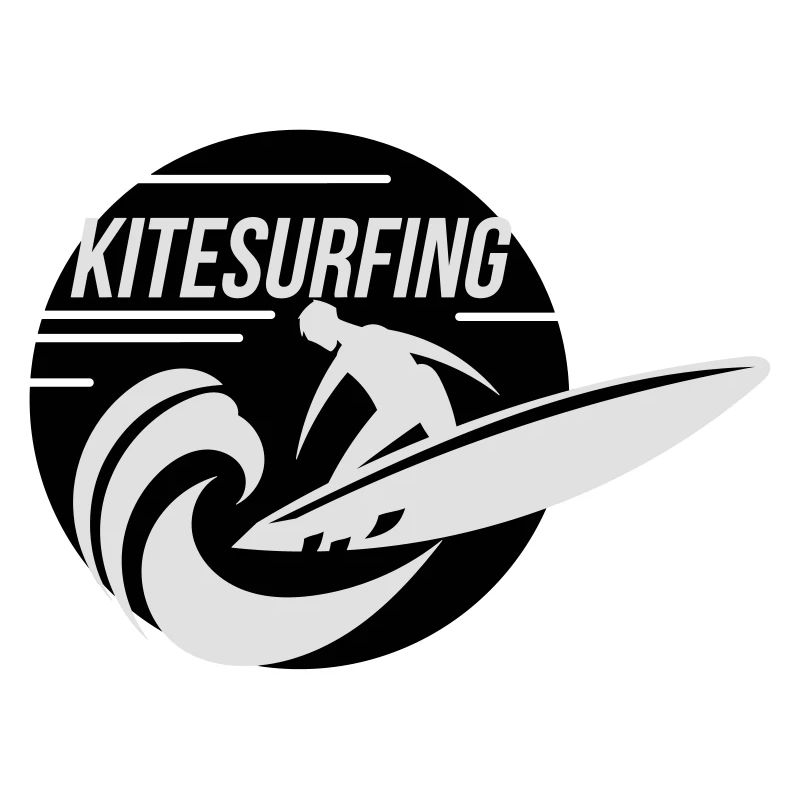 Kitesurfer sur les courses de kiteboard wave