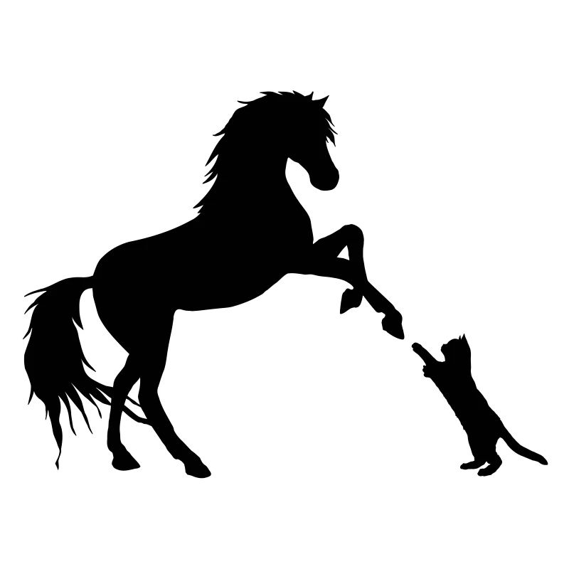 Pferd und Katze