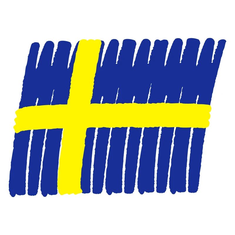Sweden flag paint