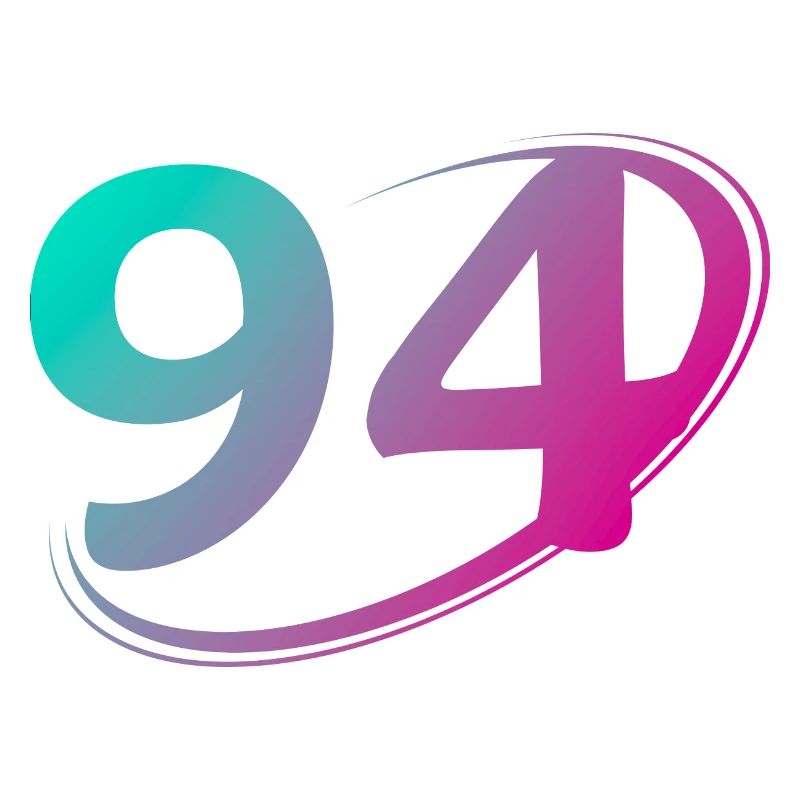 Nummer 94 mehrfarbig