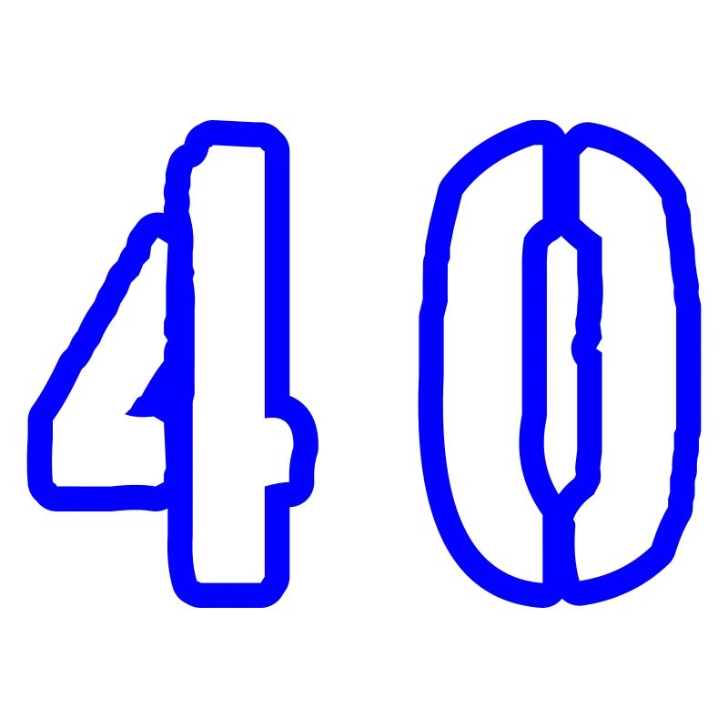 40 Zahl Symbol