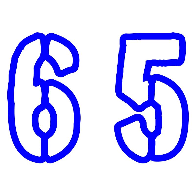 65 Zahl Symbol