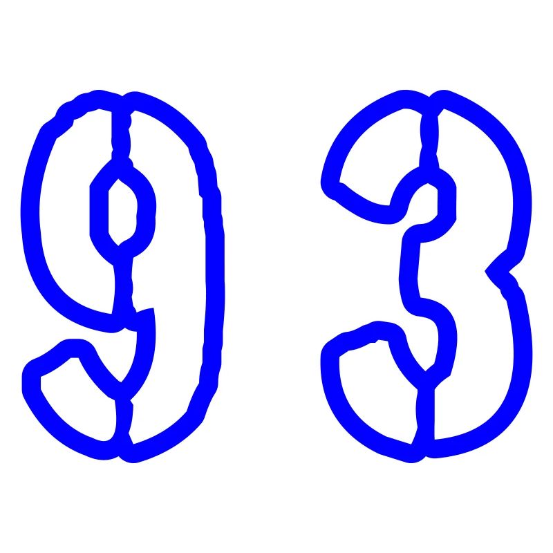 93 Zahl Symbol