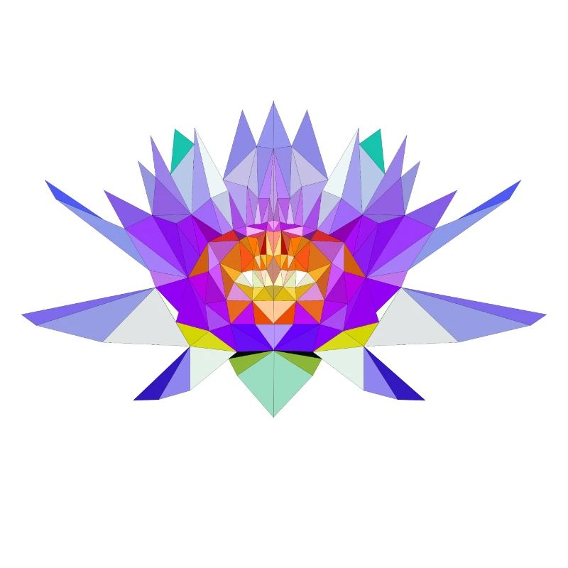 Lotus Blume Polygon