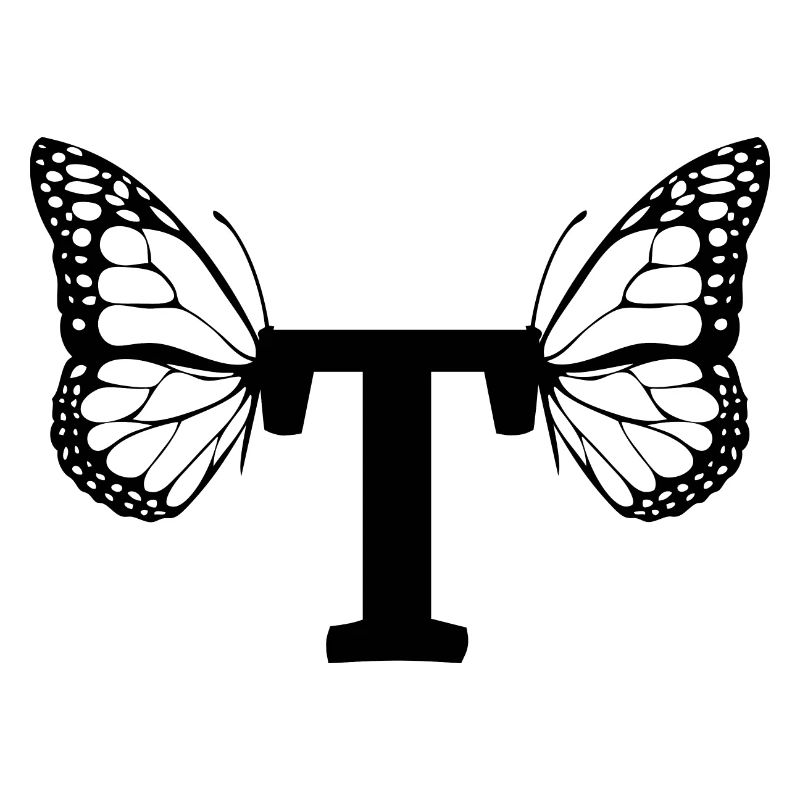 Buchstabe T Schmetterling