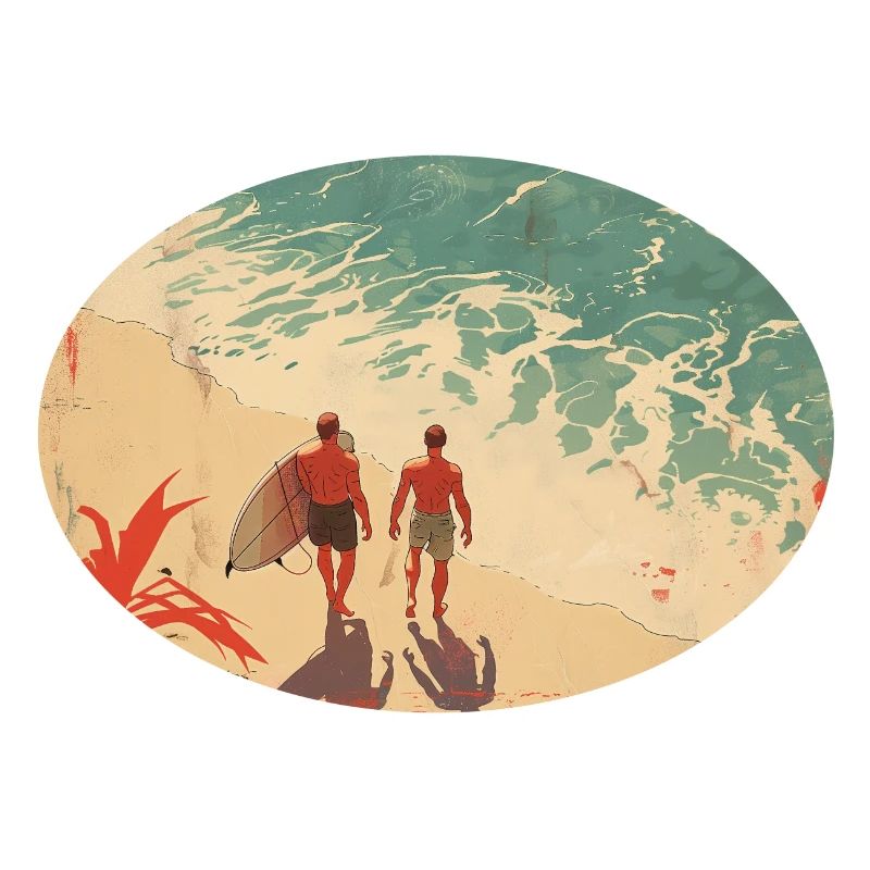 Surfer am Strand