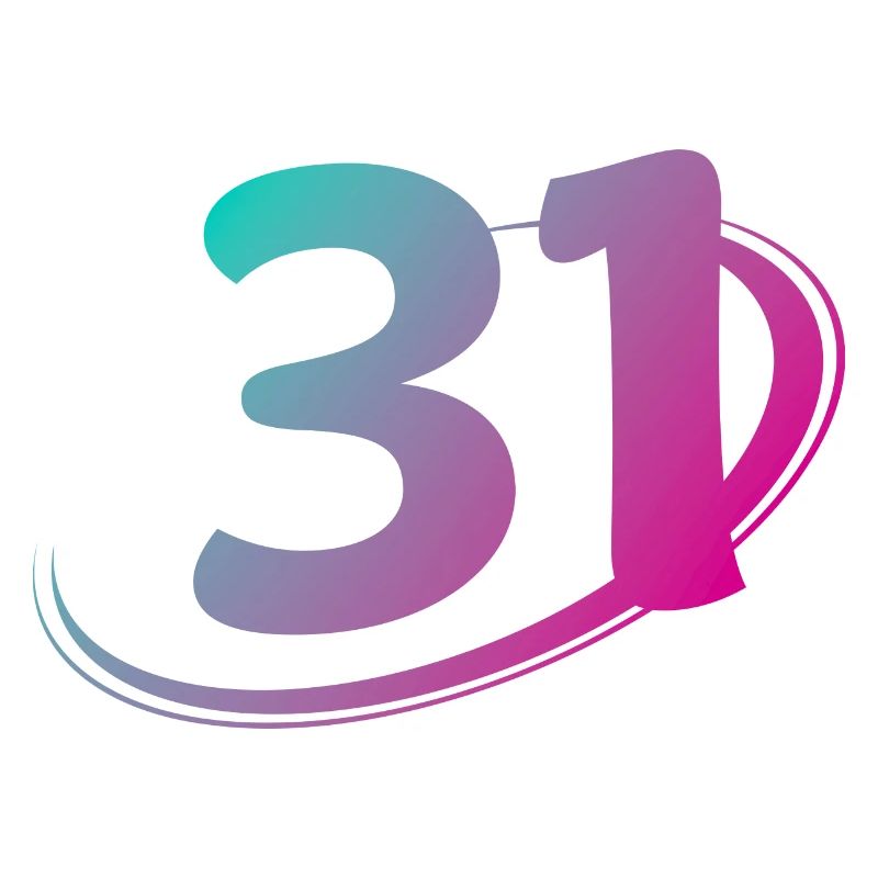Numéro 31 multicolore