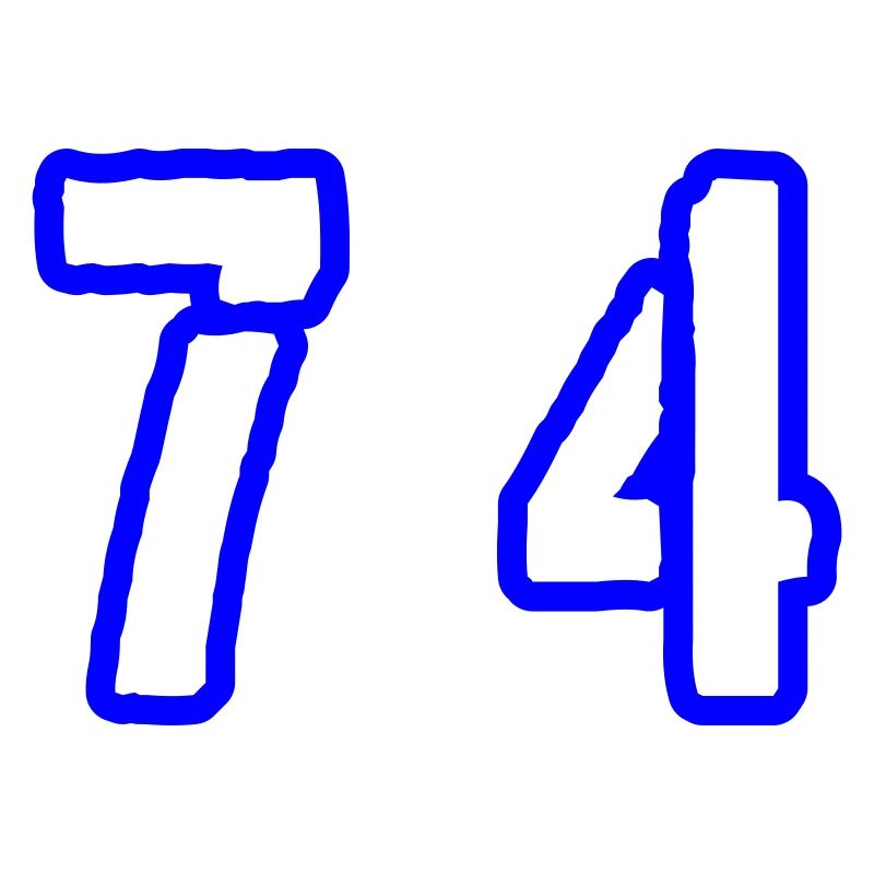 74 Zahl Symbol