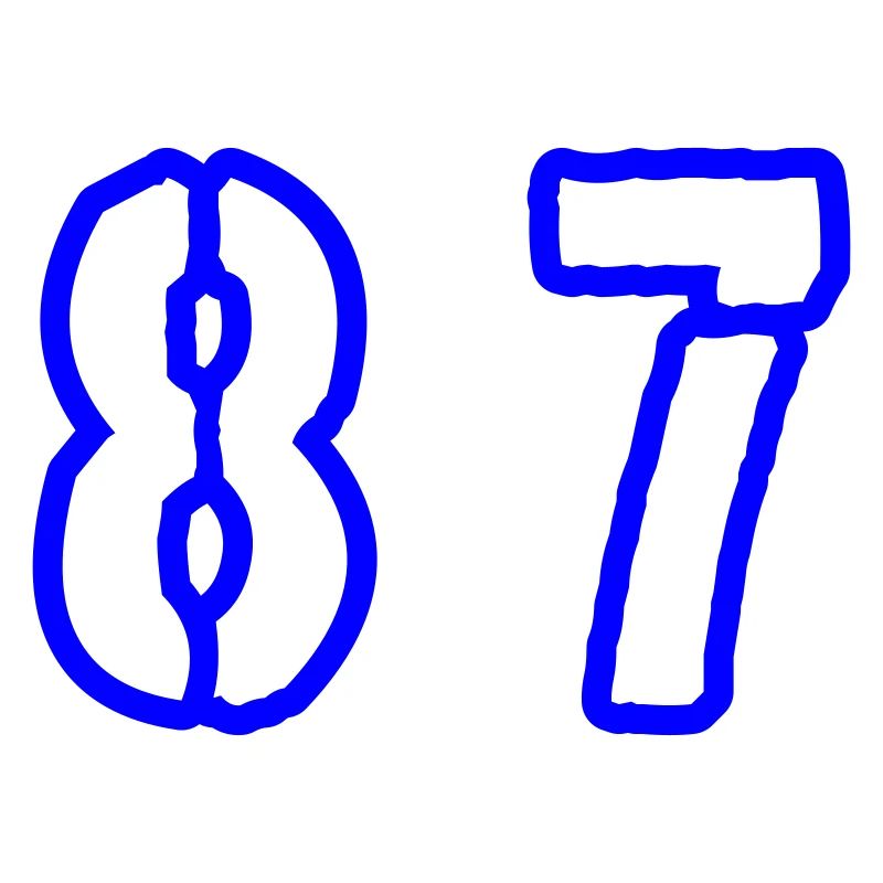 87 Zahl Symbol