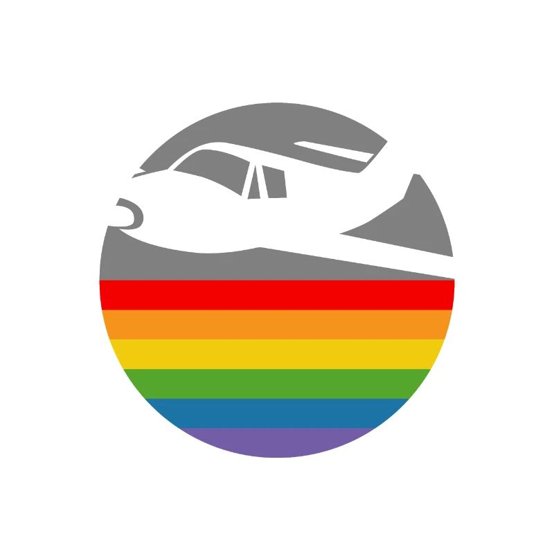 Regenbogen Flugzeug white