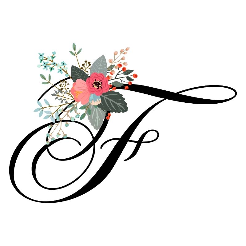 Buchstabe f Blumen