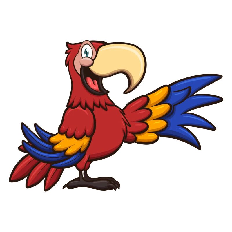 Roter Karikatur-Ara
