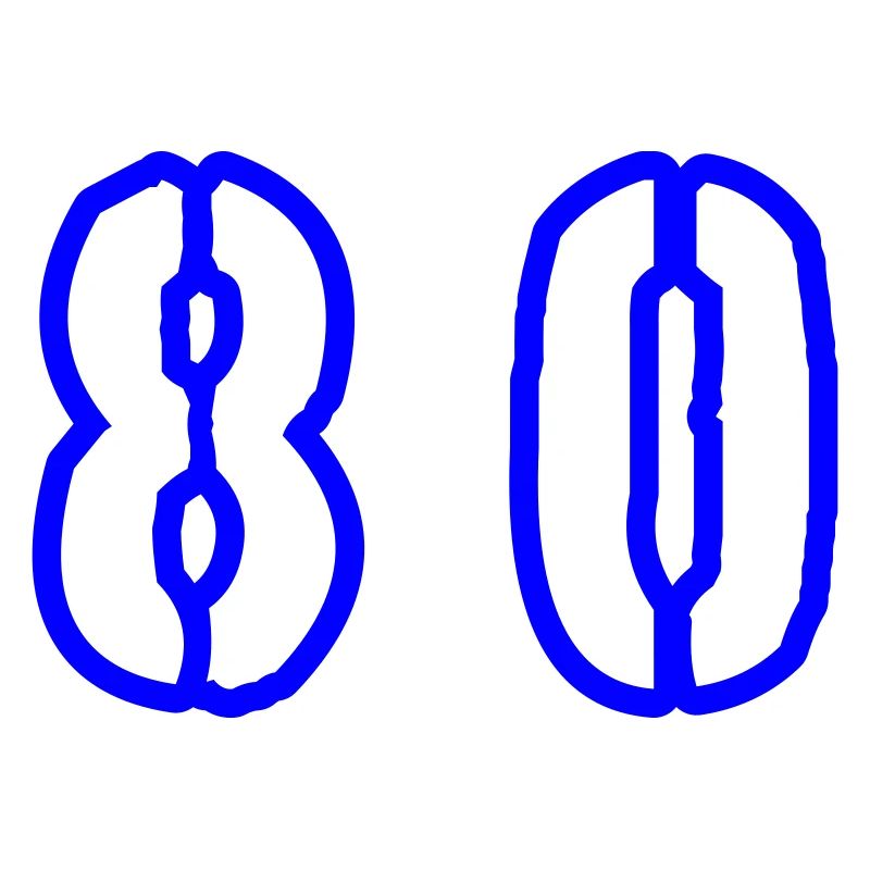80 Zahl Symbol