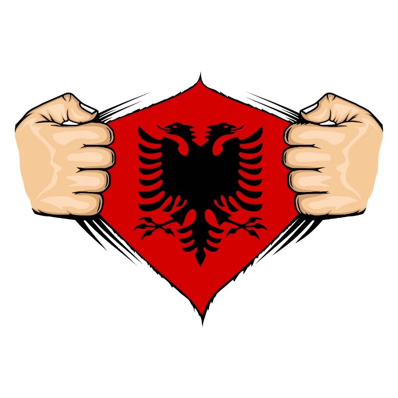Albanien Flagge Design