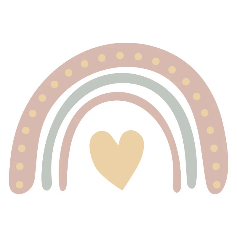 Regenbogen Rosa Herz
