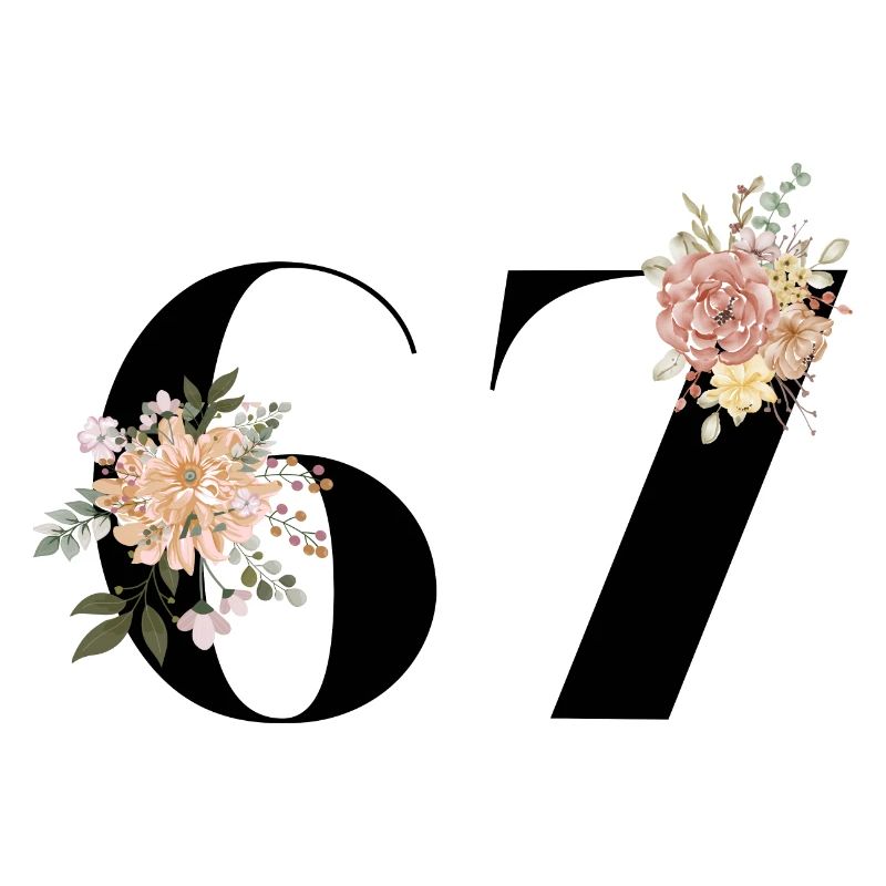 67e anniversaire fleuris (Cadeau de 67 ans)
