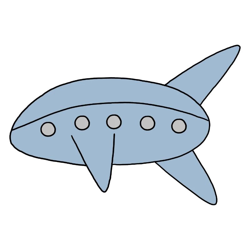 Dirigeable bleu