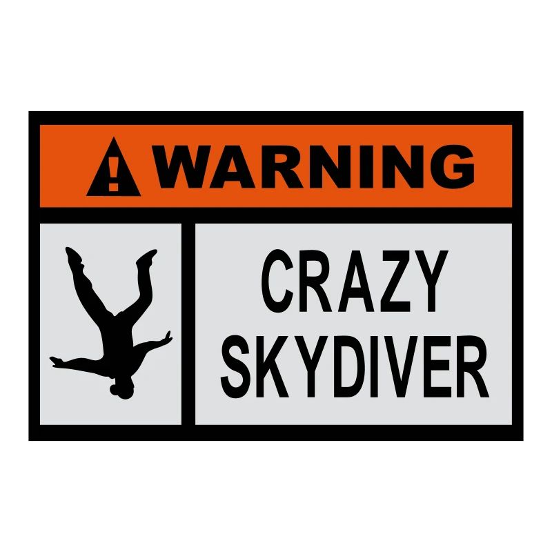 Warnung Verrückter Skydiver