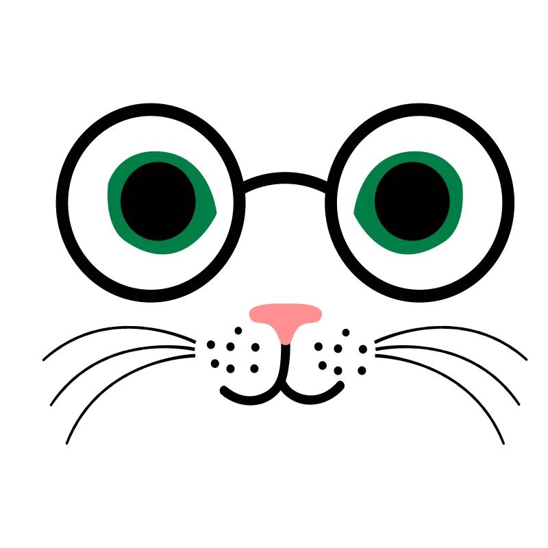 Katze Brille