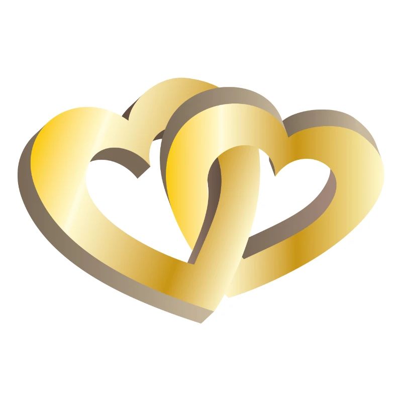 Zwei goldene Herzen