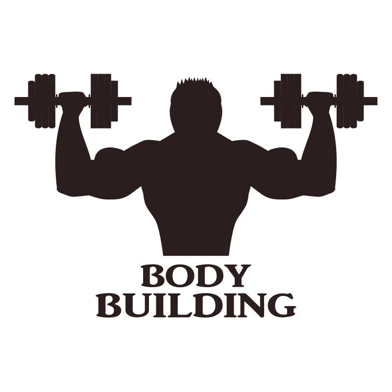 Bodybuilder mit Hanteln